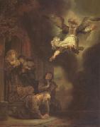 REMBRANDT Harmenszoon van Rijn The Archangel Leaving the Family of Tobias (mk05) USA oil painting artist
